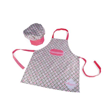 Tablier de cuisine, et toque  "chef macaron"