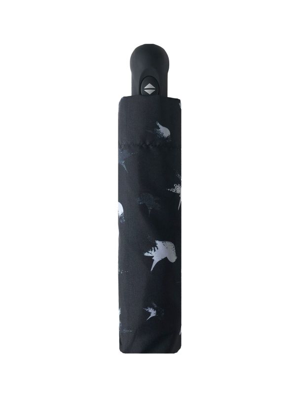 Parapluie noir mini  automatique oiseau