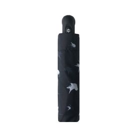 Parapluie noir mini  automatique oiseau