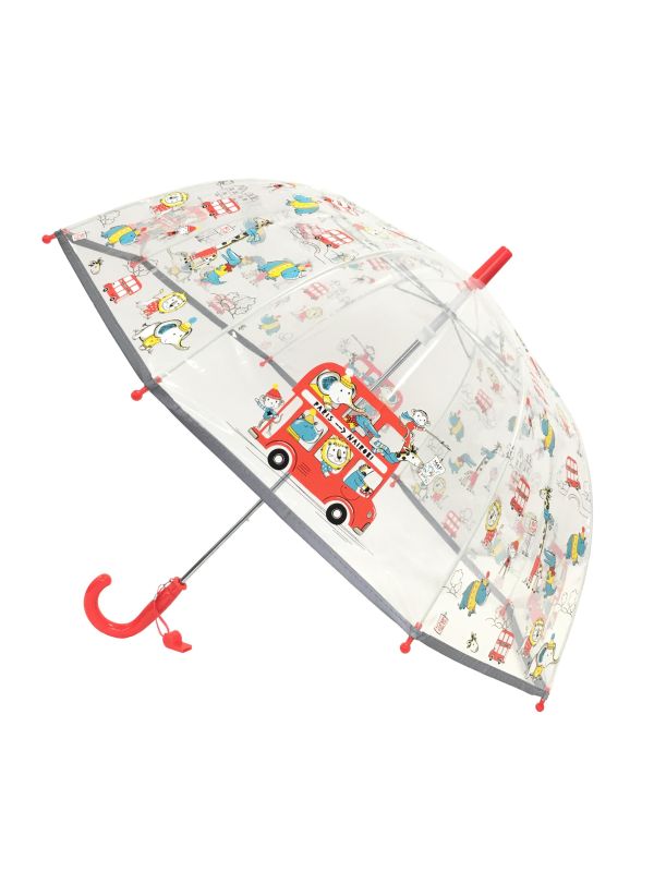 Parapluie transparent enfant décor animaux stars